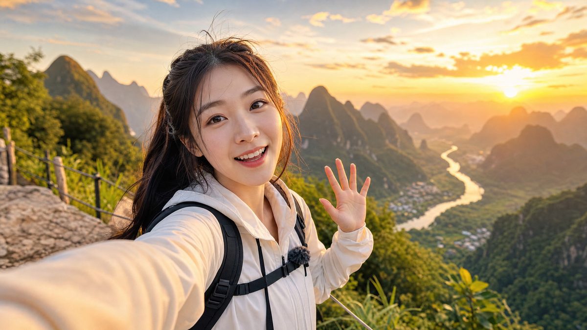 高清动漫桂林山水旅行vlog生活视频分享